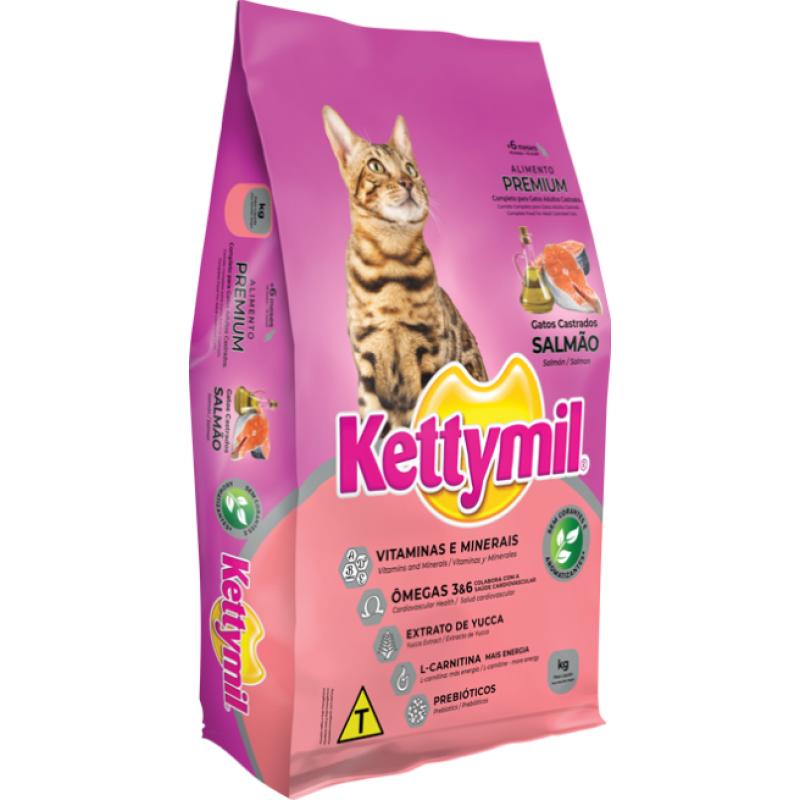 Ração Kettymil Gatos Castrados Salmão 25KG