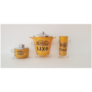 Kit p/ Pia de Alumínio Decoupage c/ 3 peças Kit p/ Pia de Alumínio Decoupage c/ 3 peças